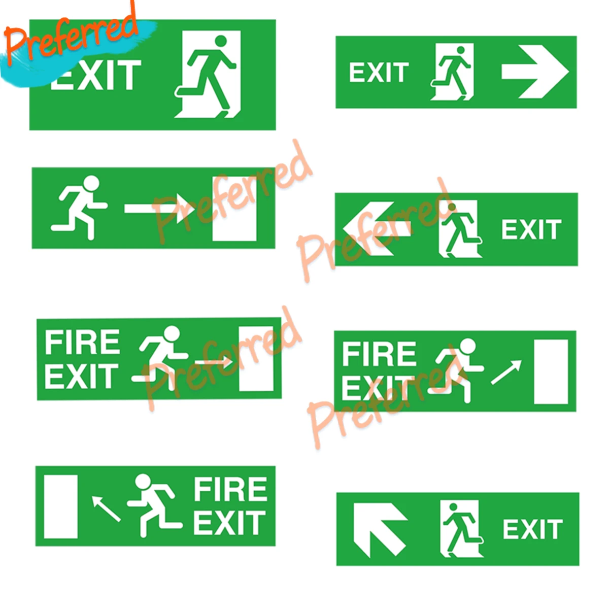 

High Quality Multiple EXIT Warning Sign Decal Motocross Racing Laptop Helmet Trunk Wall Vinyl Car Sticker Die Cutting
