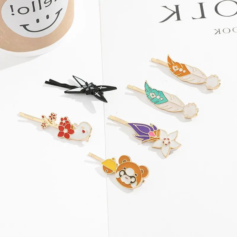 

Genshin Impact Venti Yae Miko Headpiece Zhongli Xiao Hutao Keqing Klee Girls Anime Hairpin Kawaii Headwear Hair Clips