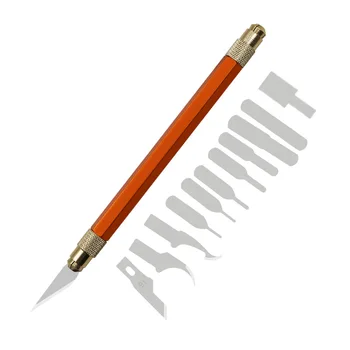 13pcs Blades Steel Craft Artwork Sculptures Cutter with Handle Carving Stencil DIY Tool for Glass,Plastic film, textiles WWO
13pcs Blades Steel Craft Artwork Sculptures Cutter with Handle Carving Stencil DIY Tool for Glass,Plastic film, textiles WWO