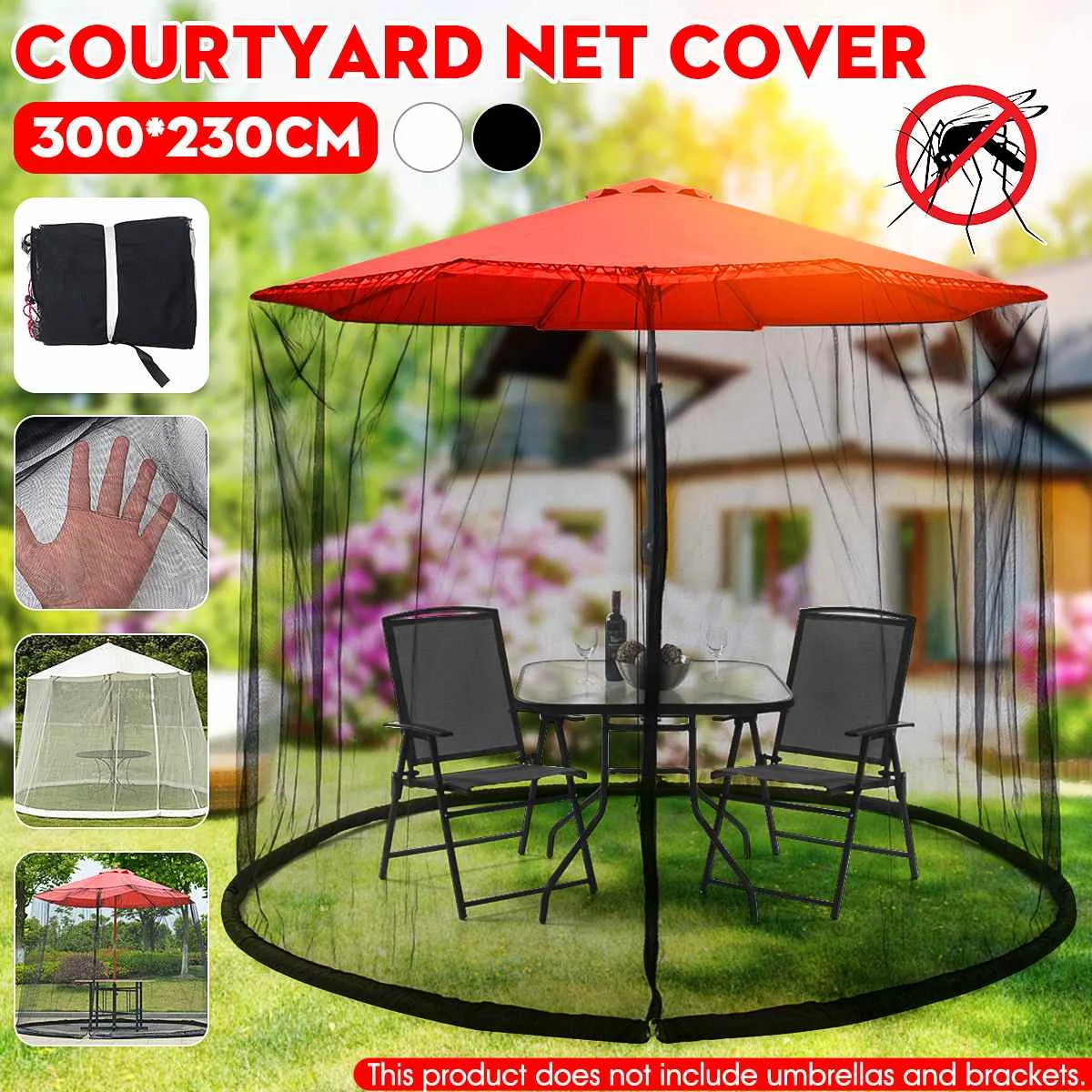 Courtyard Net Cover Sunshade Mosquito Mosquito Outdoor Straight Umbrella Net Gauze Cover Black White Mosquito Net Mosquito Net Aliexpress