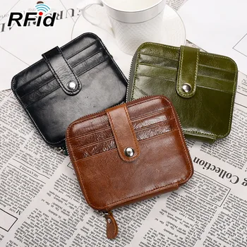 2020 New Zip Wallet Short Leather Oil Wax Leather Card Holder Leather Coin Purse
2020 New Zip Wallet Short Leather Oil Wax Leather Card Holder Leather Coin Purse