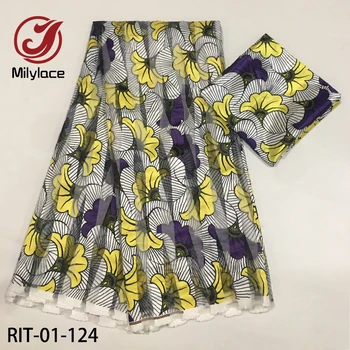 New Silk Wax African Fabric Stripe Ribbon Material Hot Selling Nigerian Silk Wax Satin Fabrics 4+2yards/set RIT-01-124
New Silk Wax African Fabric Stripe Ribbon Material Hot Selling Nigerian Silk Wax Satin Fabrics 4+2yards/set RIT-01-124