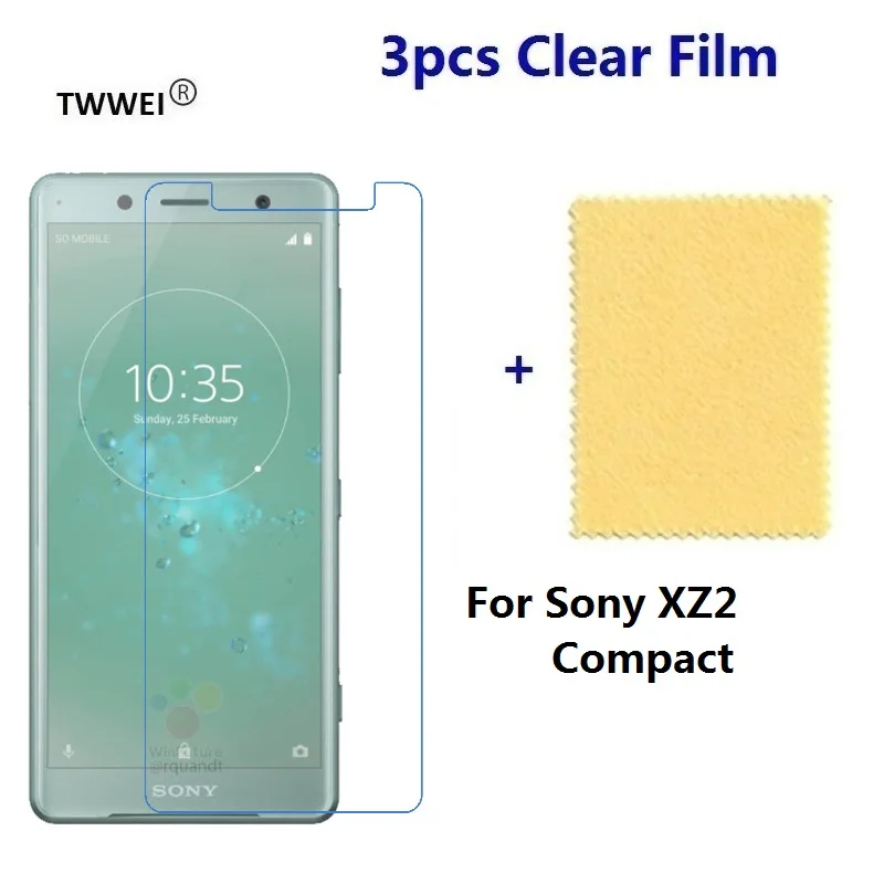 3 шт. мягкая пластиковая защитная пленка для Sony XZ2 Compact Premium LCD Screen Protector (не стекло) |