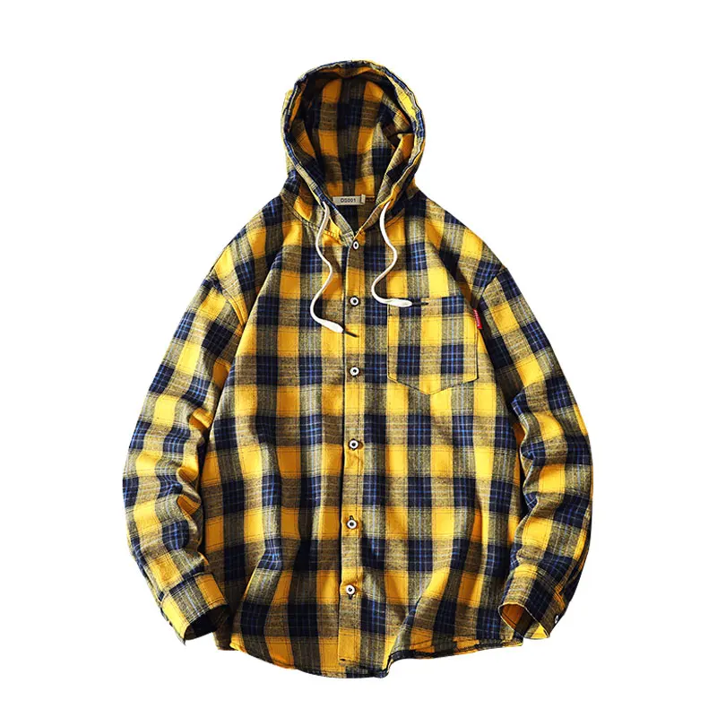2019 Autumn Hip Hop Hooded Plaid Shirts Men Casual Loose Men Shirts Japanese Long Sleeve Shirt Men Harajuku Male Shirts
2019 Autumn Hip Hop Hooded Plaid Shirts Men Casual Loose Men Shirts Japanese Long Sleeve Shirt Men Harajuku Male Shirts