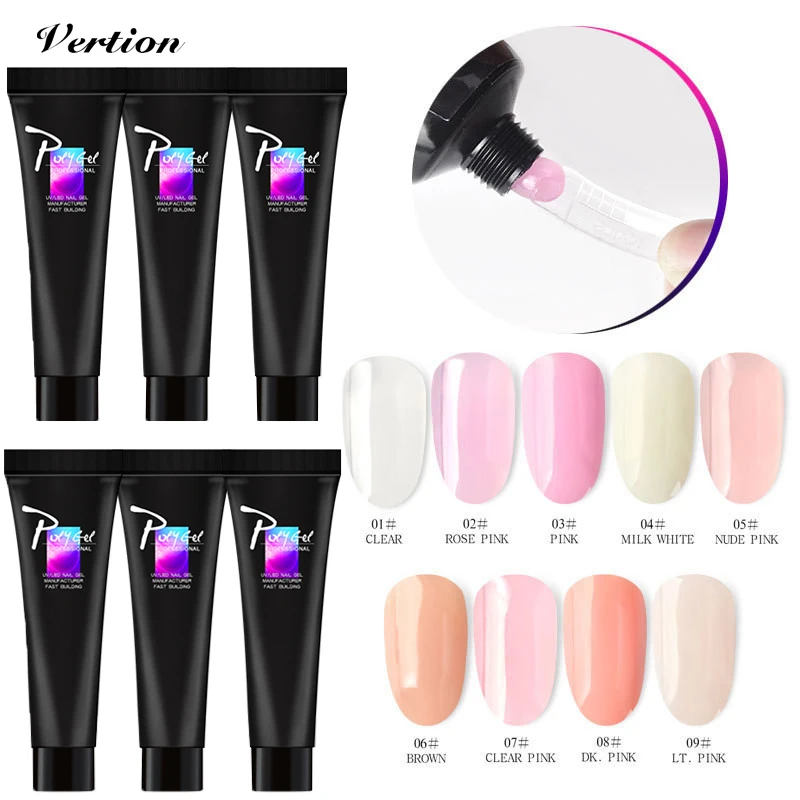 Verntion Polygel Nail Acrylic Poly Gel Clear Crystal Polygel Builder Gel UV LED Enhancement Slip Solution Color Extension Glue
Verntion Polygel Nail Acrylic Poly Gel Clear Crystal Polygel Builder Gel UV LED Enhancement Slip Solution Color Extension Glue