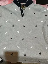 Polo con estampado de ciervos para hombre, camiseta de manga corta de algodón piqué, informal, transpirable, con solapa, novedad de verano, 2021