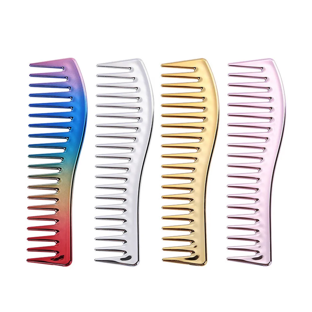 1 Pcs Plating Electroplating Hairdressing Comb Scalp Massage Hair Brush Large Wide Tooth Comb Haircut Tool Salon Barber Combs
1 Pcs Plating Electroplating Hairdressing Comb Scalp Massage Hair Brush Large Wide Tooth Comb Haircut Tool Salon Barber Combs