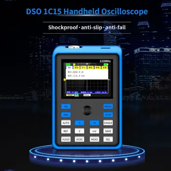 DSO1C15 2.4 Inch LCD Display Screen Handheld Digital Oscilloscope 500MS/s Sampling Rate 110MHz Analog Bandwidth
DSO1C15 2.4 Inch LCD Display Screen Handheld Digital Oscilloscope 500MS/s Sampling Rate 110MHz Analog Bandwidth