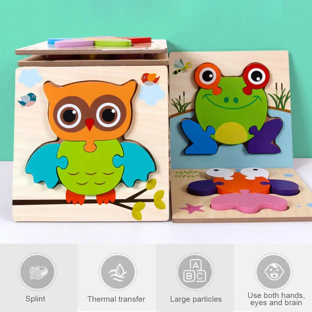 High Quality Baby 3D Wooden Puzzle Educational Toys Early Learning Cognition Kids Cartoon Grasp Intelligence Puzzle
High Quality Baby 3D Wooden Puzzle Educational Toys Early Learning Cognition Kids Cartoon Grasp Intelligence Puzzle