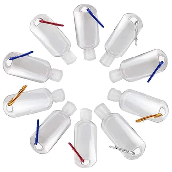 10 Pcs 50Ml Refillable Bottles Travel Containers Empty Plastic Bottles with Hook Carabiner Belt Clip Ran Color 
10 Pcs 50Ml Refillable Bottles Travel Containers Empty Plastic Bottles with Hook Carabiner Belt Clip Ran Color