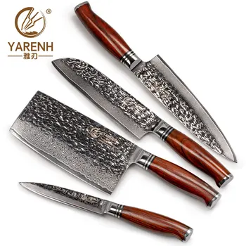 YARENH Kitchen Knives Sets 4 Pcs Ultra Sharp 73 Layers Japanese Damascus Steel Professional Cooking Tools Utility Chef Knife Set
YARENH Kitchen Knives Sets 4 Pcs Ultra Sharp 73 Layers Japanese Damascus Steel Professional Cooking Tools Utility Chef Knife Set
