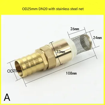 Brass Non-return Valve Check Valve Bottom Valve Vertical Check Valve with Filter Tanker / Tubing / Pump Filter Bottom Valve
Brass Non-return Valve Check Valve Bottom Valve Vertical Check Valve with Filter Tanker / Tubing / Pump Filter Bottom Valve