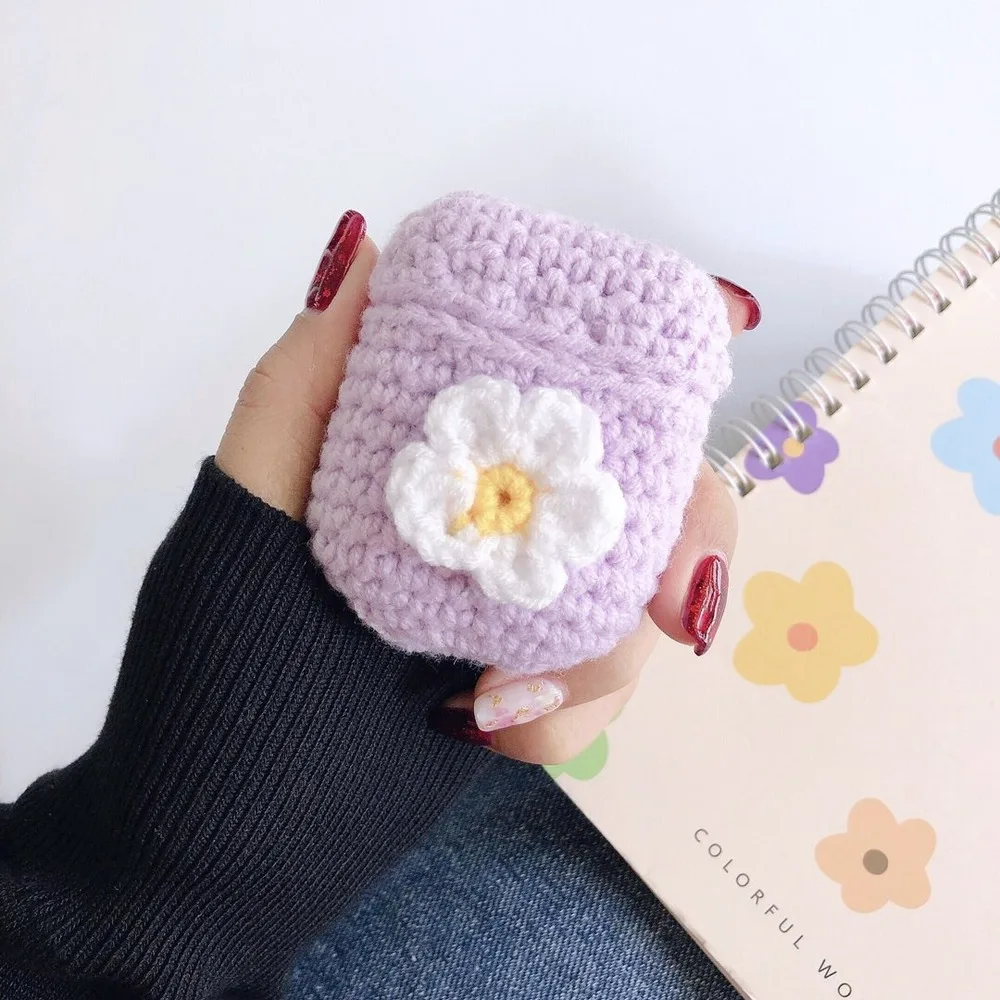 Cute Handmade Knitted Earphone Case for Airpods 2/1 Case Luxury Flowers Woolen Plush Cover for Airpods Headphone Gift Fundas
Cute Handmade Knitted Earphone Case for Airpods 2/1 Case Luxury Flowers Woolen Plush Cover for Airpods Headphone Gift Fundas