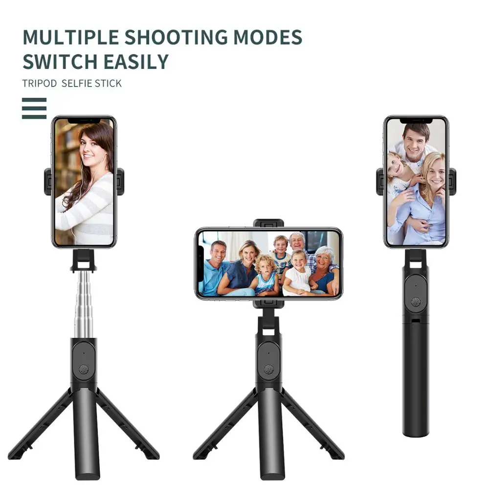 Three-in-one wireless bluetooth selfie stick with remote control expandable tripod mini for IOS Android Photo Live Stream Vlog
Three-in-one wireless bluetooth selfie stick with remote control expandable tripod mini for IOS Android Photo Live Stream Vlog