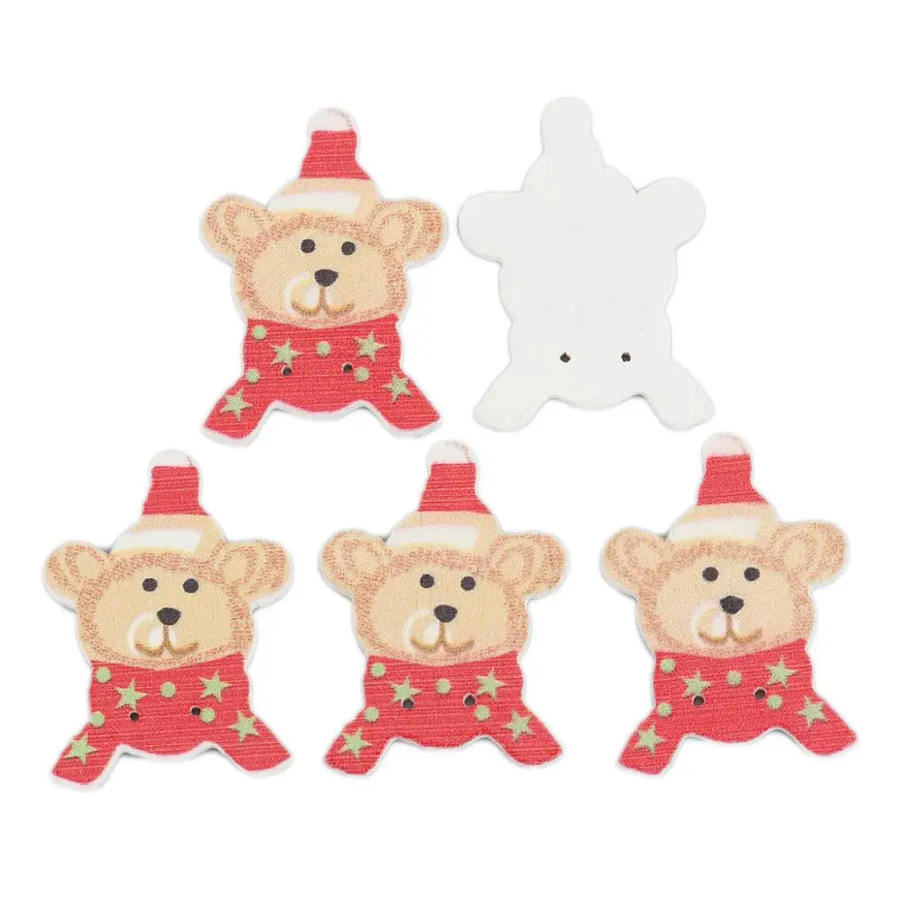 Wood Buttons Cartoon Bear Shape for Crafts diy Clothes Scrapbooking Two Holes Animal Buttons Multicolor 3.3cm x 2.4cm, 25 PCs
Wood Buttons Cartoon Bear Shape for Crafts diy Clothes Scrapbooking Two Holes Animal Buttons Multicolor 3.3cm x 2.4cm, 25 PCs
