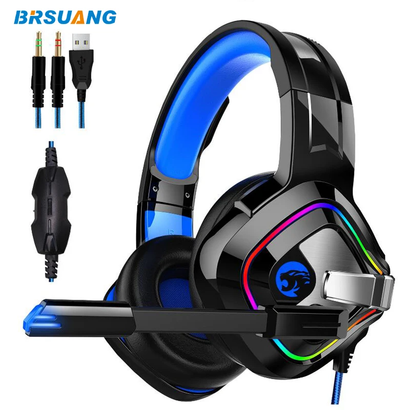 BRSUANG A66 Stereo Game Headset RGB Marquee Earphones Computer Game Headphones with Mic For PS4 Computer Laptop PC Tablet Gamer
BRSUANG A66 Stereo Game Headset RGB Marquee Earphones Computer Game Headphones with Mic For PS4 Computer Laptop PC Tablet Gamer