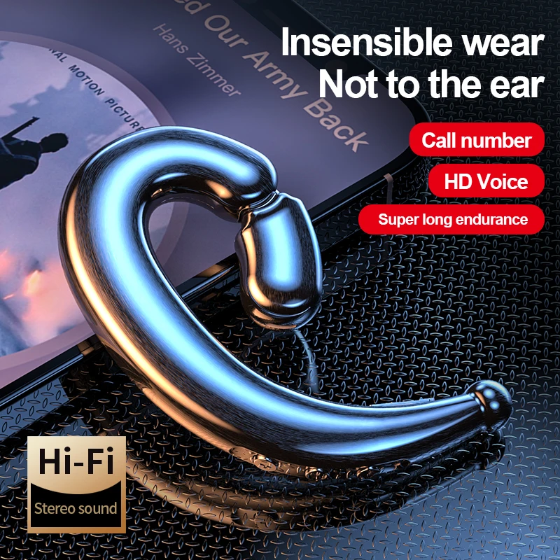 2022 Bone Conduction Bluetooth Earphone Wireles Handsfree Earbud Headset With HD Microphone | Электроника