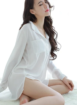 Sexy Transparent Lingerie TShirt OL/ Female Temptation Lingerie Dress White Black
Sexy Transparent Lingerie TShirt OL/ Female Temptation Lingerie Dress White Black