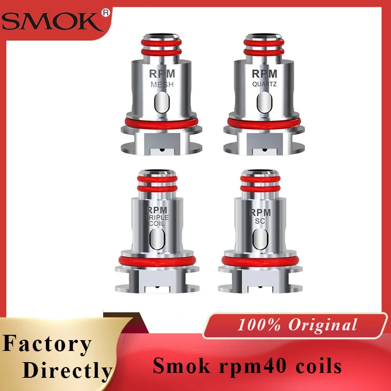 Vape coils SMOK RPM40 Coil 0.4ohm RPM40 Mesh 0.6ohm Triple 1.2ohm Quartz 1.2ohm Coil For SMOK RPM40 Kit vaporizer cigarette core
Vape coils SMOK RPM40 Coil 0.4ohm RPM40 Mesh 0.6ohm Triple 1.2ohm Quartz 1.2ohm Coil For SMOK RPM40 Kit vaporizer cigarette core
