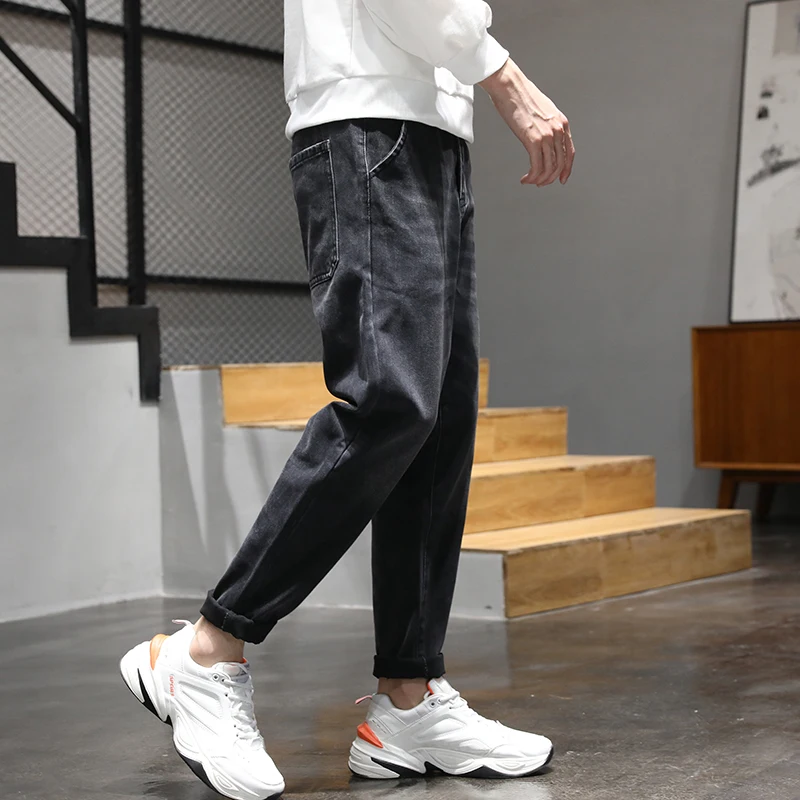 KSTUN Black Jeans Men Haren Pants 2020 Spring Loose Fit Stretchy Quality Brand Jeans Man Long