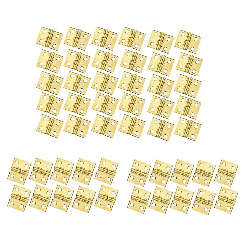 100 PCS Mini Brass Hinges Hardware 180 Degree Rotation for Dollhouse Miniature Furniture Cabinet Closet(DIY)
100 PCS Mini Brass Hinges Hardware 180 Degree Rotation for Dollhouse Miniature Furniture Cabinet Closet(DIY)