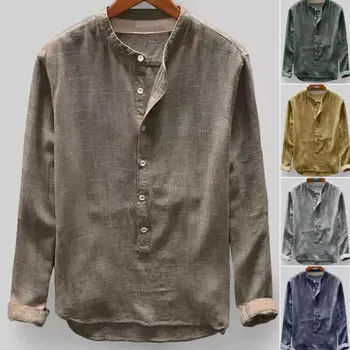 Men shirt Fashion Autumn Winter Solid Plain Button Casual Linen and Cotton Long Sleeve shirts Top Blouse Brand Clothing L-4XL
Men shirt Fashion Autumn Winter Solid Plain Button Casual Linen and Cotton Long Sleeve shirts Top Blouse Brand Clothing L-4XL