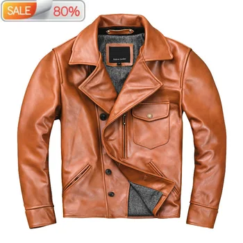 Men's Genuine Cowhide Leather Coat Spring Autumn Motorcycle Jacket Men Slim Cow Biker Jackets B22911
Men's Genuine Cowhide Leather Coat Spring Autumn Motorcycle Jacket Men Slim Cow Biker Jackets B22911