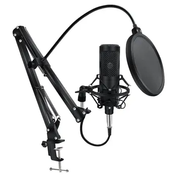 Condenser Microphone for PC Computer Professional Microphone With Stand XLR Mic Recording Chating Studio Microfone
Condenser Microphone for PC Computer Professional Microphone With Stand XLR Mic Recording Chating Studio Microfone