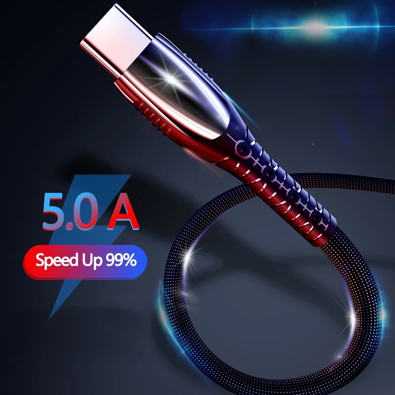 NEW Type C Cable Usb C 5A Fast Quick Charge QC 3.0 QC3.0 Cable for Huawei Mate 30 Pro 20 Lite Mate30 Samsung S10 Usb-C 1.2 Meter
NEW Type C Cable Usb C 5A Fast Quick Charge QC 3.0 QC3.0 Cable for Huawei Mate 30 Pro 20 Lite Mate30 Samsung S10 Usb-C 1.2 Meter