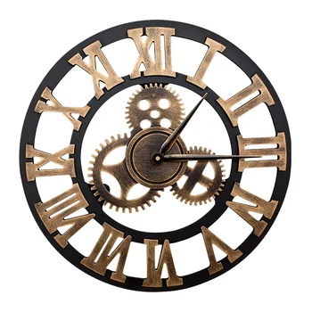 Round Industrial Gear Wall Clock Vintage Retro Antique Wooden Home Decor Clocks for Living Room Gold Sliver Numbers Roman Clock
Round Industrial Gear Wall Clock Vintage Retro Antique Wooden Home Decor Clocks for Living Room Gold Sliver Numbers Roman Clock
