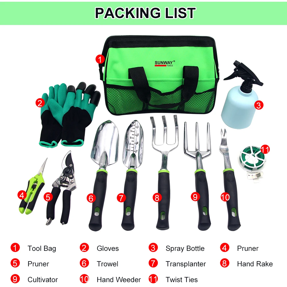 11Pcs Heavy-Duty Garden Tool Set 11Pcs Heavy-Duty Garden Tool Set