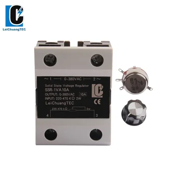 VA types Single phase solid state voltage regulator 10A,potentiometer control Solid state relay SSVR LeiChuang TEC new
VA types Single phase solid state voltage regulator 10A,potentiometer control Solid state relay SSVR LeiChuang TEC new