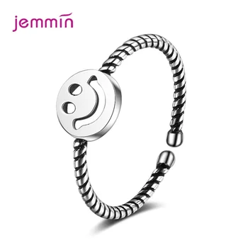 Bohemian Vintage 925 Sterling Silver Smile Face Rings For Women Statement Jewelry Retro Open Finger Antique Rings 
Bohemian Vintage 925 Sterling Silver Smile Face Rings For Women Statement Jewelry Retro Open Finger Antique Rings