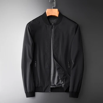 New Male Jacket Shoulder And Placket Embroidery Baseball Collar Mens Jackets And Coats Fashion New Slim Fit Black Jackets Man 
New Male Jacket Shoulder And Placket Embroidery Baseball Collar Mens Jackets And Coats Fashion New Slim Fit Black Jackets Man