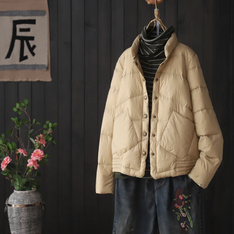 Zoulv Winter New Style Duck Down Down Jacket Literary Retro Short Stand-up Collar Lightweight Down Jacket
Zoulv Winter New Style Duck Down Down Jacket Literary Retro Short Stand-up Collar Lightweight Down Jacket
