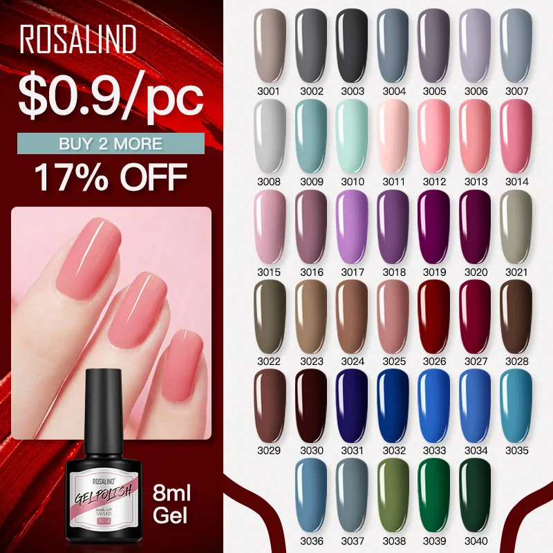ROSALIND Gel Nail Polish Semi Permanent UV Gel 8ML Hybrid Varnishes Soak Off Nails Art All For Manicure Top Coat Gellak Polish
ROSALIND Gel Nail Polish Semi Permanent UV Gel 8ML Hybrid Varnishes Soak Off Nails Art All For Manicure Top Coat Gellak Polish