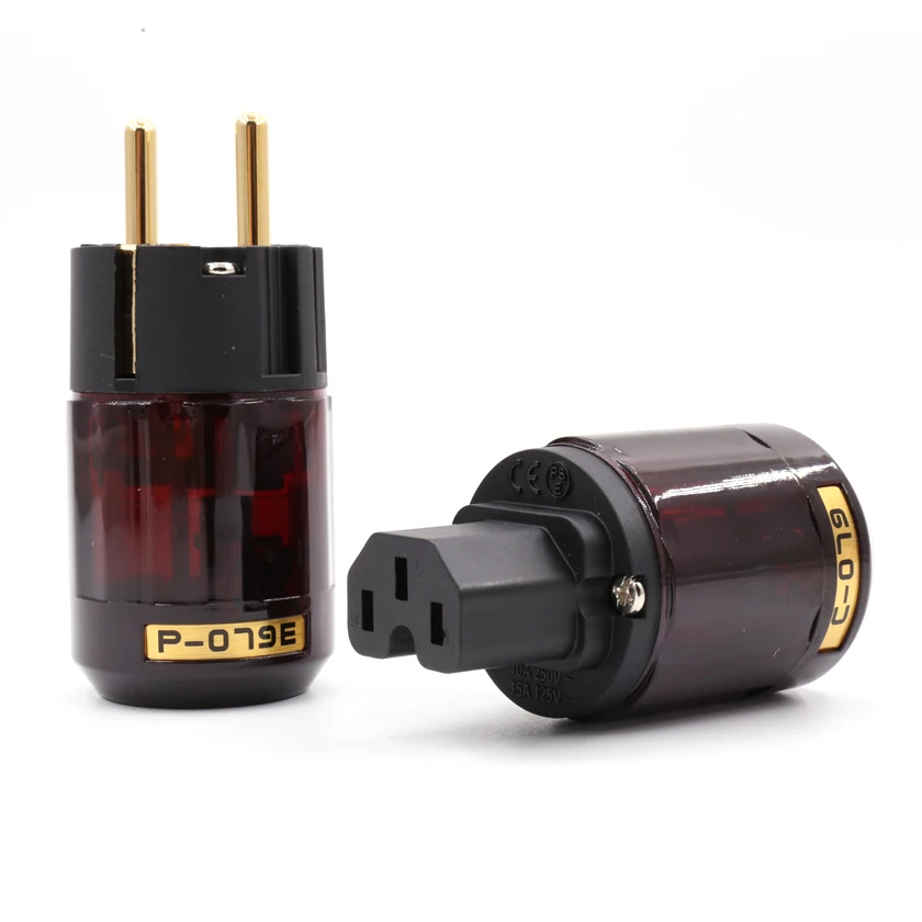 Moonsaudio Gold Plated C-079 And P-079e EU Power Plug IEC Audio Connector HiFi Brass Ac Power Cord Plugs For Speaker
Moonsaudio Gold Plated C-079 And P-079e EU Power Plug IEC Audio Connector HiFi Brass Ac Power Cord Plugs For Speaker