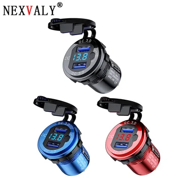 NEXVALY USB Quick Charge 3.0 Car Charger Socket Aluminum Alloy with Switch On Off LED Voltage Meter for Truck Boat 12V 24V 
NEXVALY USB Quick Charge 3.0 Car Charger Socket Aluminum Alloy with Switch On Off LED Voltage Meter for Truck Boat 12V 24V