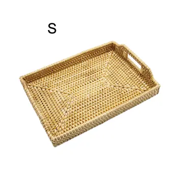 Hand-Woven Rattan Rectangular Serving Tray with Handles for Breakfast Drinks Snack for Coffee Table
Hand-Woven Rattan Rectangular Serving Tray with Handles for Breakfast Drinks Snack for Coffee Table