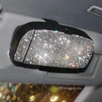 Diamond sunshade glasses holder Sunglasses storage box sun shield sun visor card box card storage box accessories for Women Girl
Diamond sunshade glasses holder Sunglasses storage box sun shield sun visor card box card storage box accessories for Women Girl