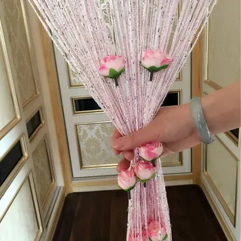 Silver-Wire Curtain Home Corridor Decoration Tassel Wedding Rose Flower Romantic Partition String curtain
Silver-Wire Curtain Home Corridor Decoration Tassel Wedding Rose Flower Romantic Partition String curtain