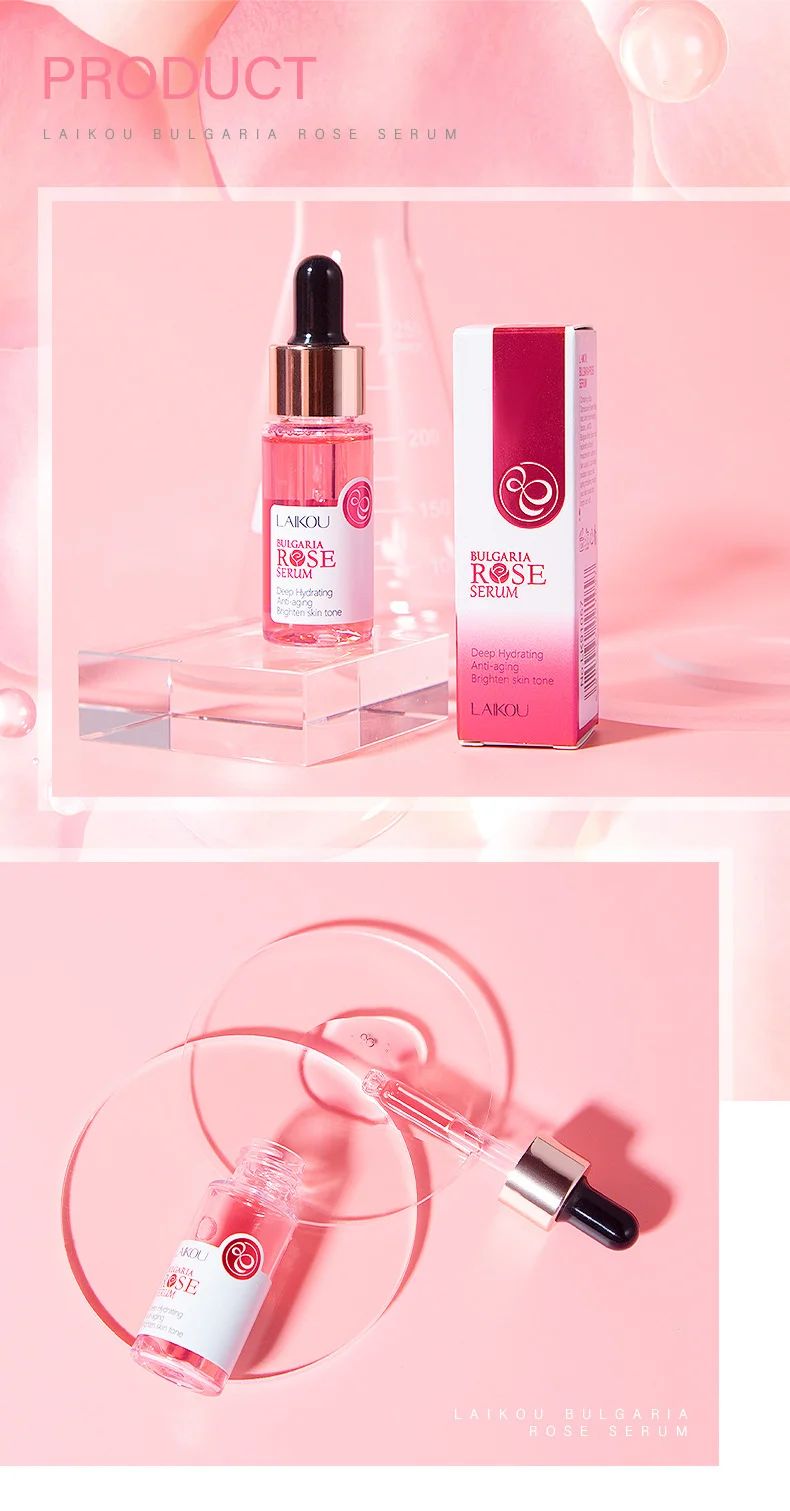 LAIKOU Bulgaria Rose Face Serum Deep Moisturizing Hydrating Anti Aging Brighten Skin Tone Remove Spots Shrink Pores Skin Care 17 H5b0ebb5c46b54a9c8cb6804b15e18776i
