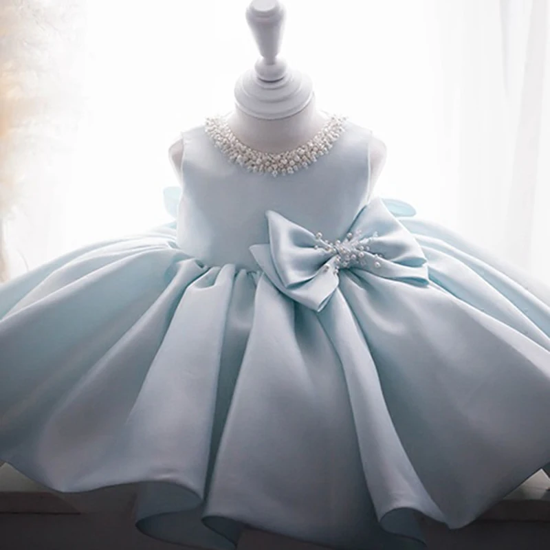 Baby Girl Dress Sleeveless White Baptism Dress Bow Newborn 1 Year Birthday Wear Light Blue Toddler Infant Christening Ball Gown
Baby Girl Dress Sleeveless White Baptism Dress Bow Newborn 1 Year Birthday Wear Light Blue Toddler Infant Christening Ball Gown