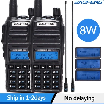 2PCS Baofeng UV-82 Plus 8W Walkie Talkie UV82 CB Radio Station 10KM VHF UHF Dual Band UV 82 Two Way Radio Ham Radio
2PCS Baofeng UV-82 Plus 8W Walkie Talkie UV82 CB Radio Station 10KM VHF UHF Dual Band UV 82 Two Way Radio Ham Radio
