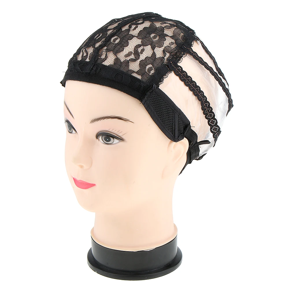 Breathable Adjustable Straps Lace Wig Cap Wigs Making Weave Accessories Mesh Snood Net for Women Men Short Long Hair Black Breathable Adjustable Straps Lace Wig Cap Wigs Making Weave Accessories Mesh Snood Net for Women Men Short Long Hair Black