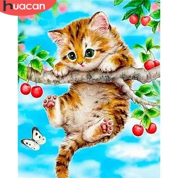 HUACAN Oil Painting By Numbers Cat Animal HandPainted DIY Gift Kit Drawing On Canvas Pictures Fruit Wall Art Home Decor
HUACAN Oil Painting By Numbers Cat Animal HandPainted DIY Gift Kit Drawing On Canvas Pictures Fruit Wall Art Home Decor