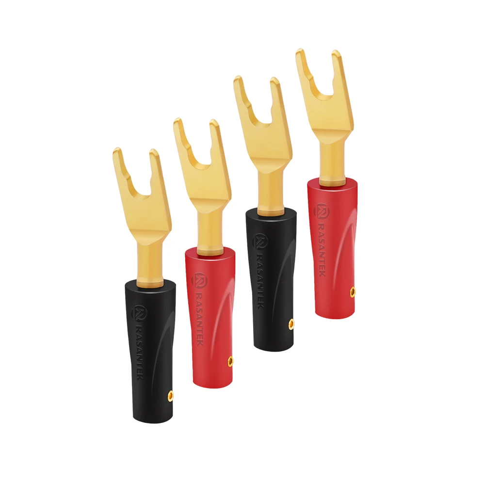 RASANTEK Copper connector plug HIFI audio MINI Y spade plug ABS matte shell gold-plated "Y""U" type 4pcs
RASANTEK Copper connector plug HIFI audio MINI Y spade plug ABS matte shell gold-plated "Y""U" type 4pcs