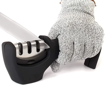 Kitchen Knife Sharpener, 3-Stage Knife Sharpening Tool Helps Repair, Restore and Polish Blades - Cut-Resistant Glove Included
Kitchen Knife Sharpener, 3-Stage Knife Sharpening Tool Helps Repair, Restore and Polish Blades - Cut-Resistant Glove Included