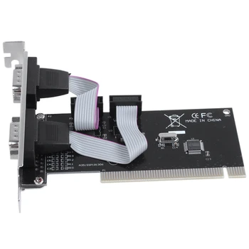 2 port PCI serial RS232 DB9 adapter card controller support - computer card black + silver
2 port PCI serial RS232 DB9 adapter card controller support - computer card black + silver