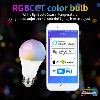 HOT Dimmable WiFi Smart Light Bulb LED Lamp App Operate Alexa Google Assistant Control Wake up Smart Lamp Night Light E26 E27
HOT Dimmable WiFi Smart Light Bulb LED Lamp App Operate Alexa Google Assistant Control Wake up Smart Lamp Night Light E26 E27